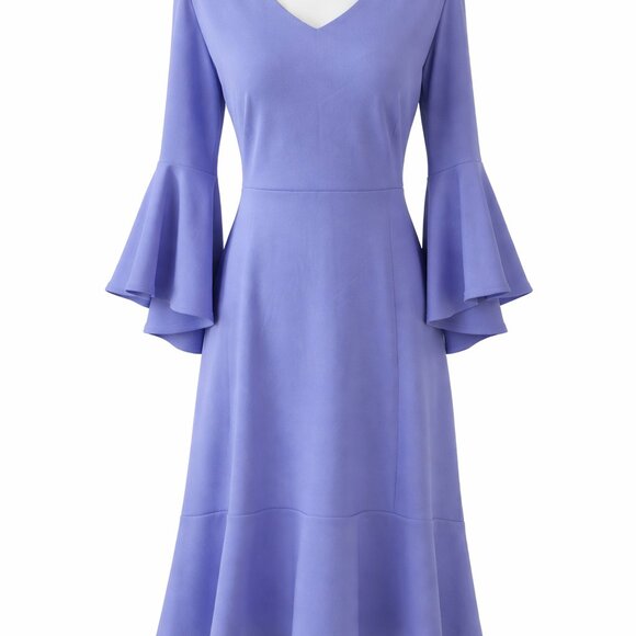 New York & Company Lavender Long Sleeve Dress | Size L | NWOT - Picture 6 of 11